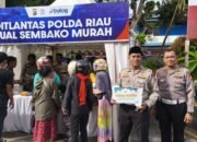 Bazar Ramadhan Ditlantas Polda Riau Ludes Dalam Waktu Satu jam, Sembako Murah Meriah membantu Masyarakat Pekanbaru