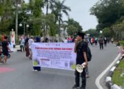 HmI Akbar turun Aksi nyata di CFD Riau dengan Beberapa Elemen Organisasi Mahasiswa STIE-Riau