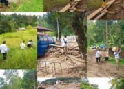 GMN Kota Pekanbaru Tembus Akses Terputus, Jalan Kaki 2 Km Antar Logistik untuk Warga